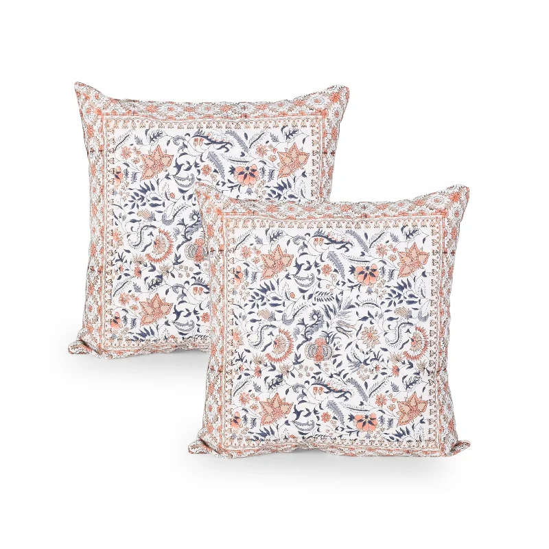 Aalasia Modern Fabric Throw Pillow (Set of 2)