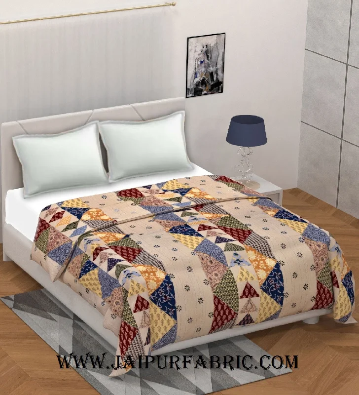 Barmeri Pastel Twill Cotton Double Bed Colorful Printed Duvet Cover