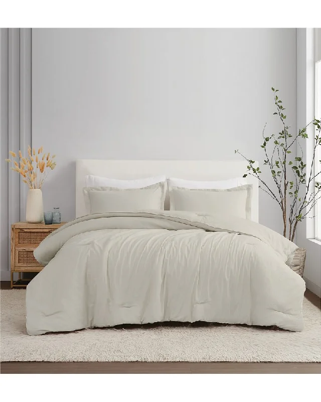 Brooklyn Loom Solid Linen 3pc Comforter Set