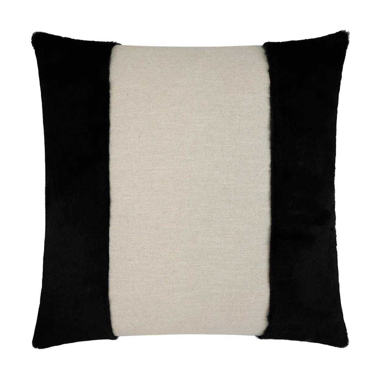 Courchevel Black Throw Pillow With Insert