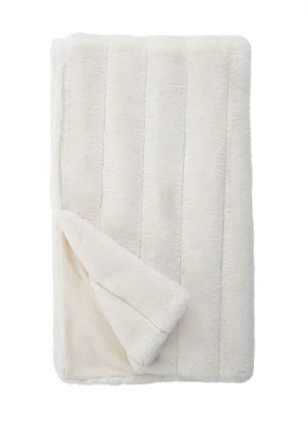 Great Bargains Fabulous Furs Posh Throw - Ivory