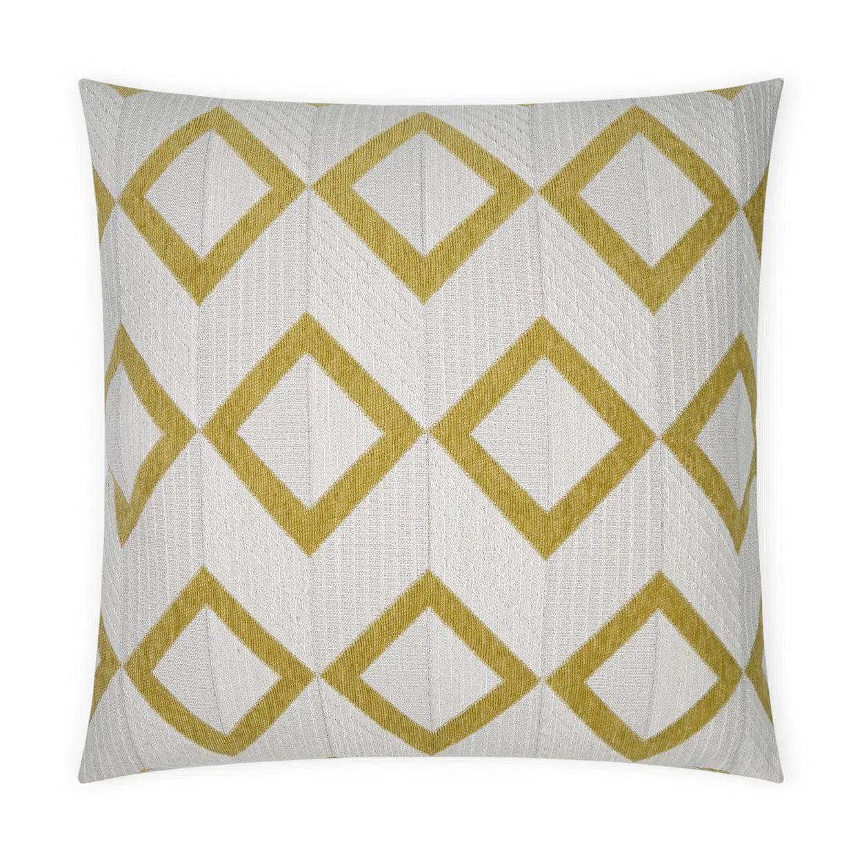 Dublin Citron Yellow Throw Pillow With Insert