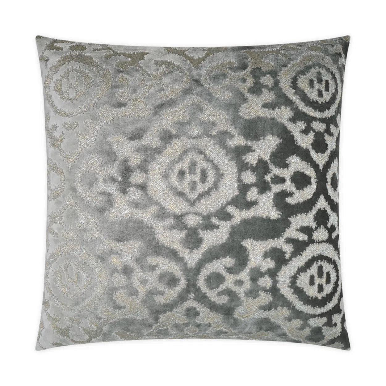 Fretwork Grey Throw Pillow With Insert