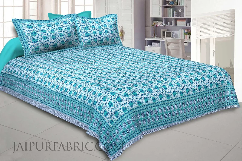 green twinkling jugnoo king size bedsheet