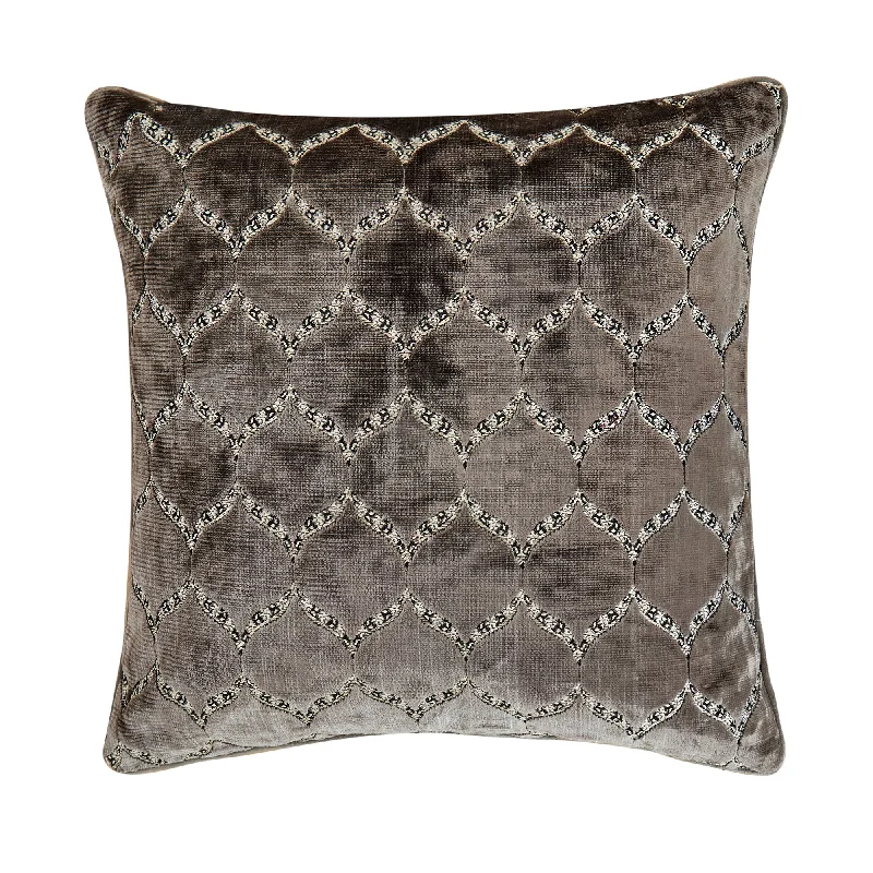 Grey Geometric Pattern Pillow