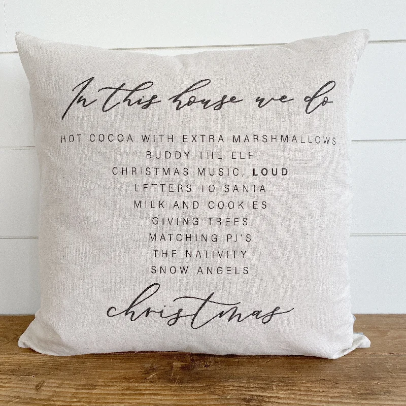 In This House Pillow Cover (Christmas Edition)