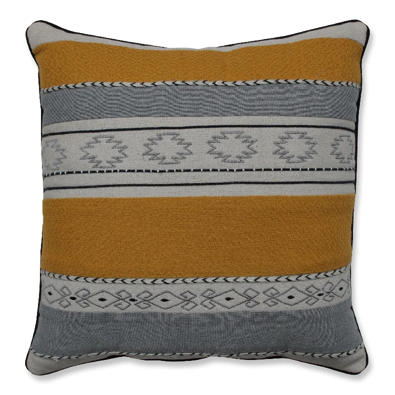 Sullivan Bar Natural Gold 18-inch Throw Pillow