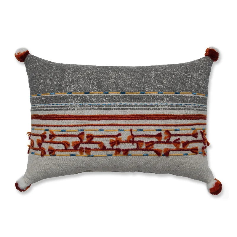 Stance Natural Graphite Rectangular Throw Pillow