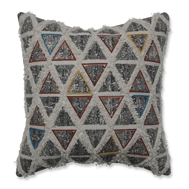 Standpoint Graphite Embroidered 17-inch Throw Pillow