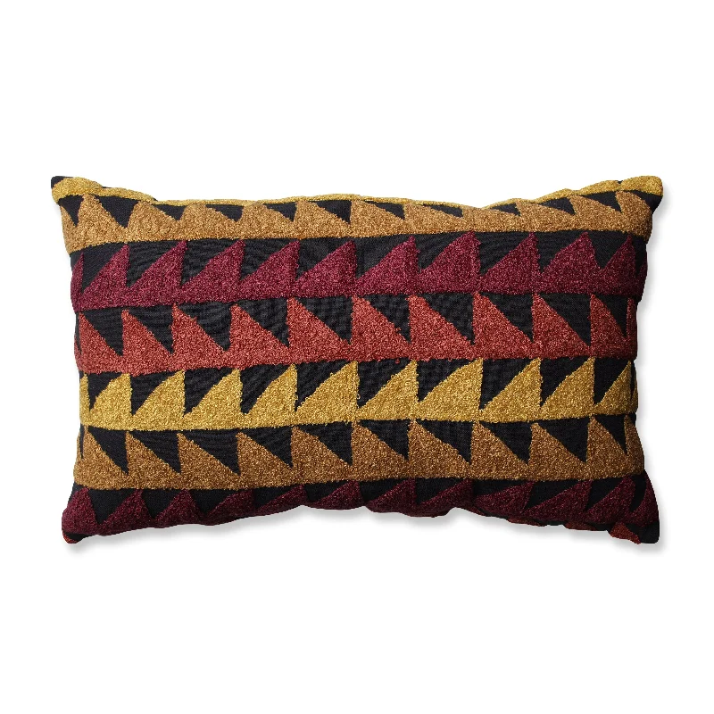 Samba Cinnamon-Spice-Black Rectangular Throw Pillow