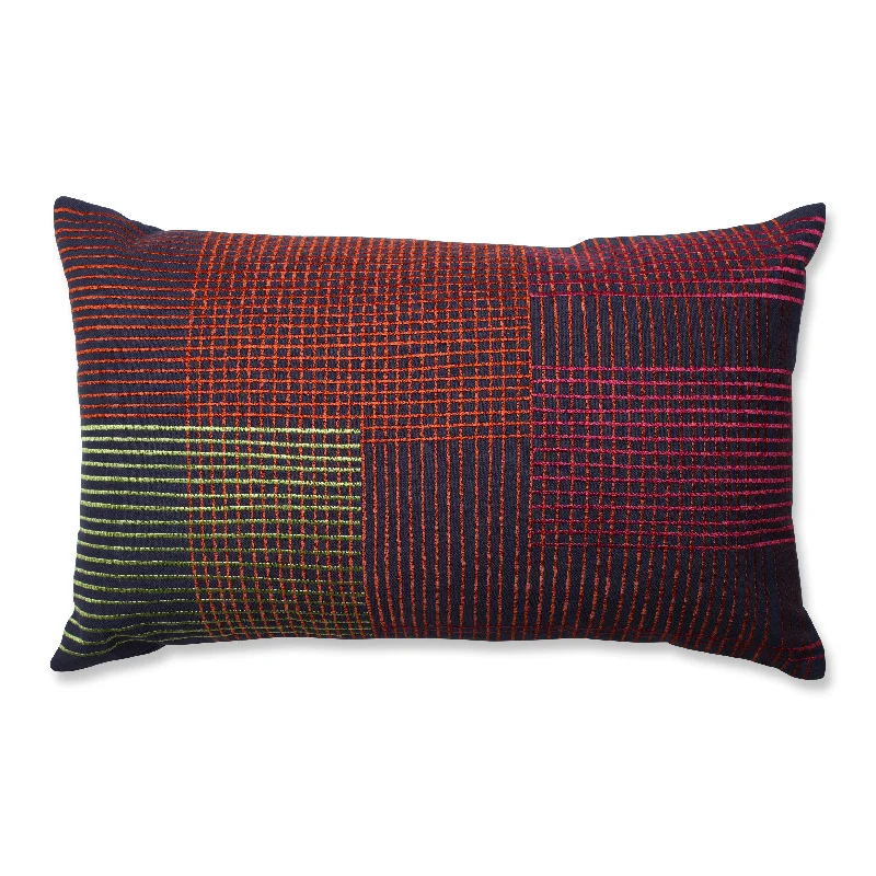 Indoor Graphic Lines Multi Rectangular Throw Pillow