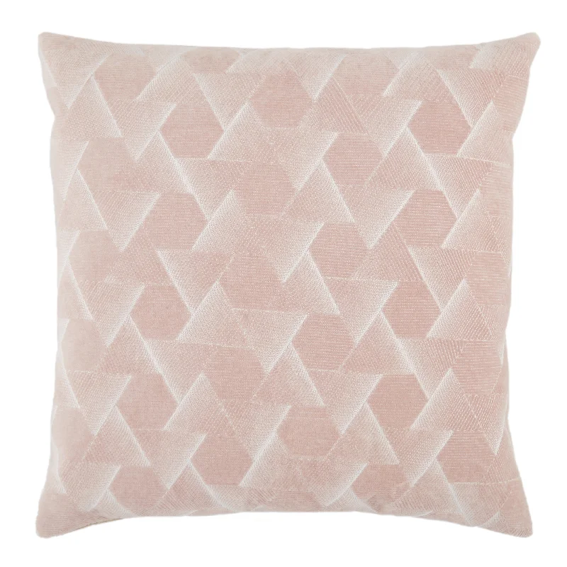 Jacques Geometric Pillow in Blush