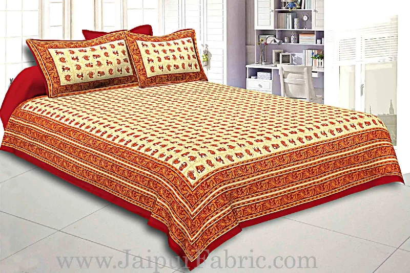 Special Savings king size double bedsheet  hand block  and animal print super fine cotton