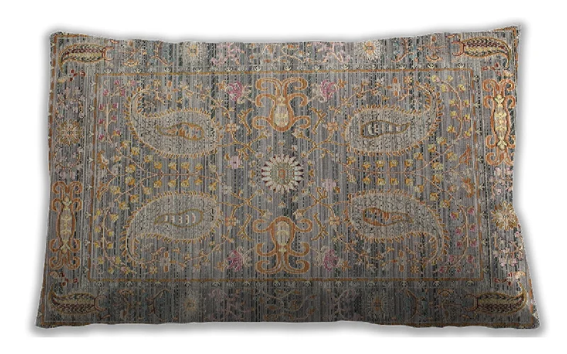 Super Bargain Traditional Classic Indoor Outdoor Rectangular Dark Almond Brown Lumbar Throw Pillow, 13 inch by 19 inch, lbtr142