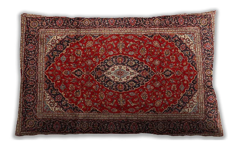 Sale Event Traditional Classic Indoor Outdoor Rectangular Copper Red Pink Lumbar Throw Pillow, 13 inch by 19 inch, lbtr3320
