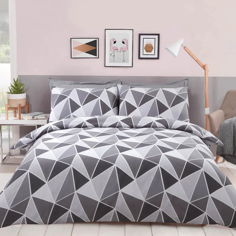 Leo Duvet Cover Set Grey