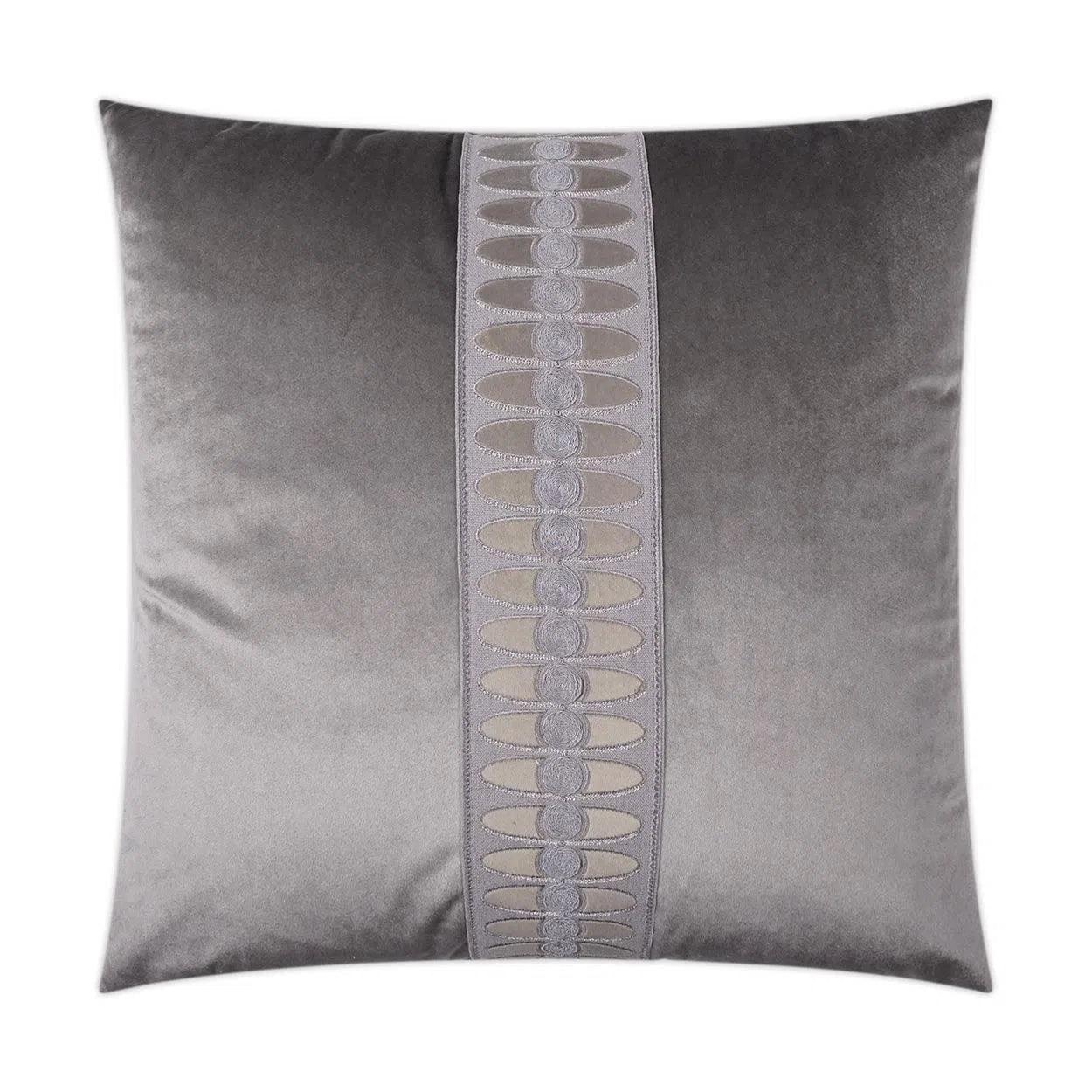 Mati Velvet Smoke Grey Throw Pillow With Insert