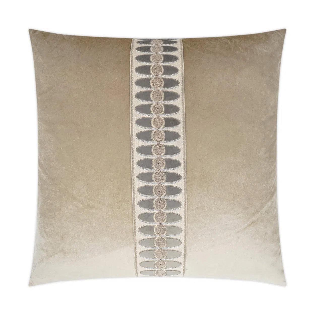 Mati Velvet Taupe Throw Pillow With Insert