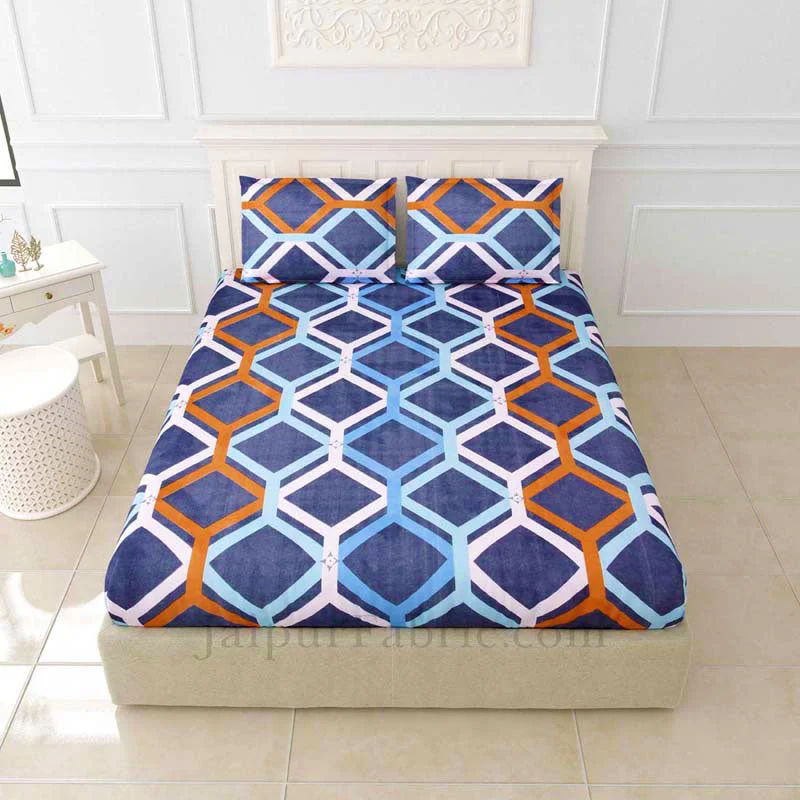 modern rhombus super soft king size double bedsheet