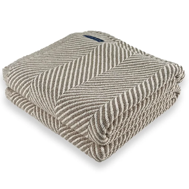 Monhegan Cotton Throw Without Fringe - Stone