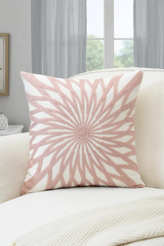 Pink Geometric Pillow