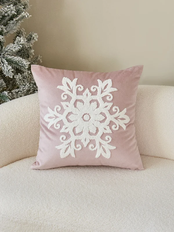 Pink Snowflake Pillow