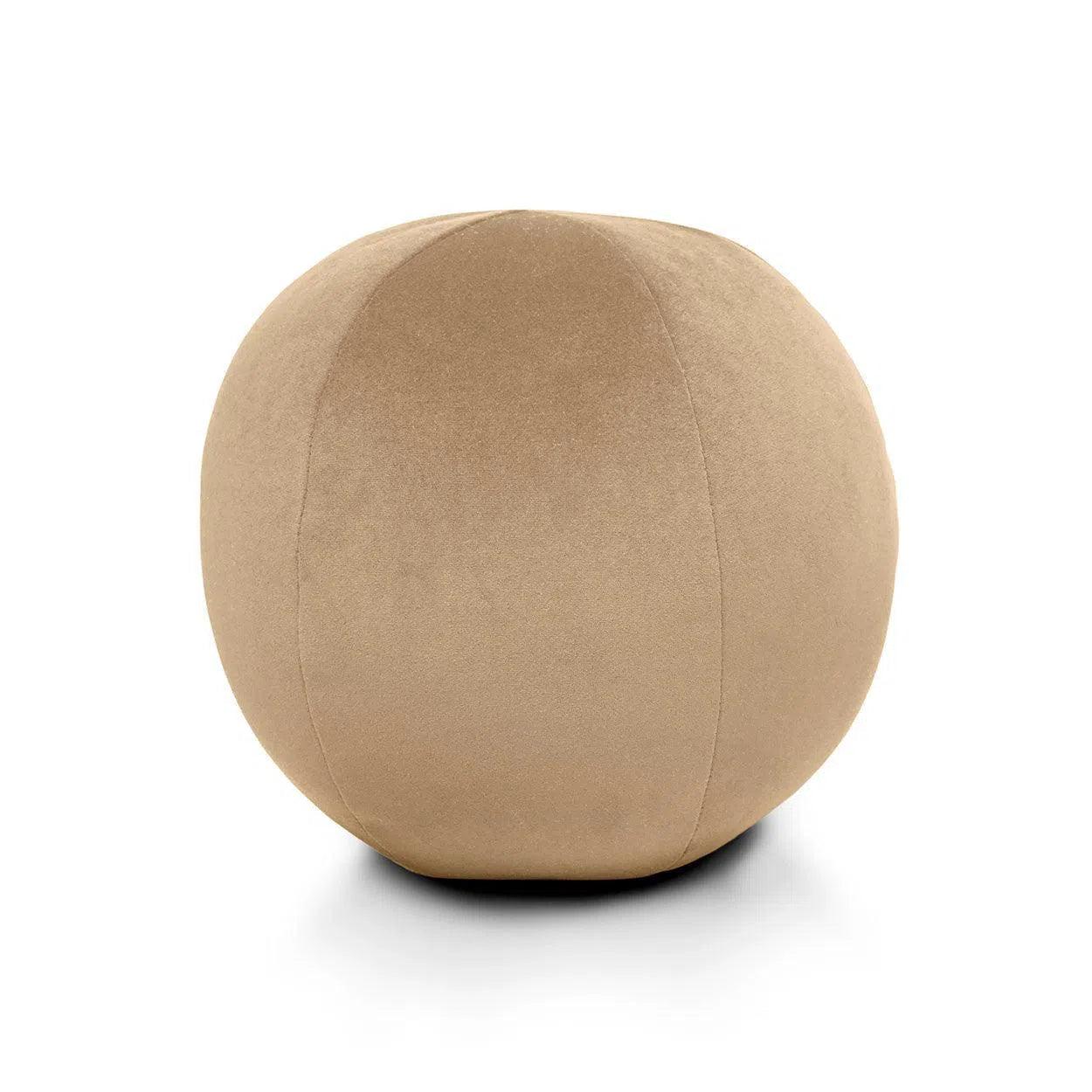 Posh Ball Latte Brown Throw Pillow With Insert