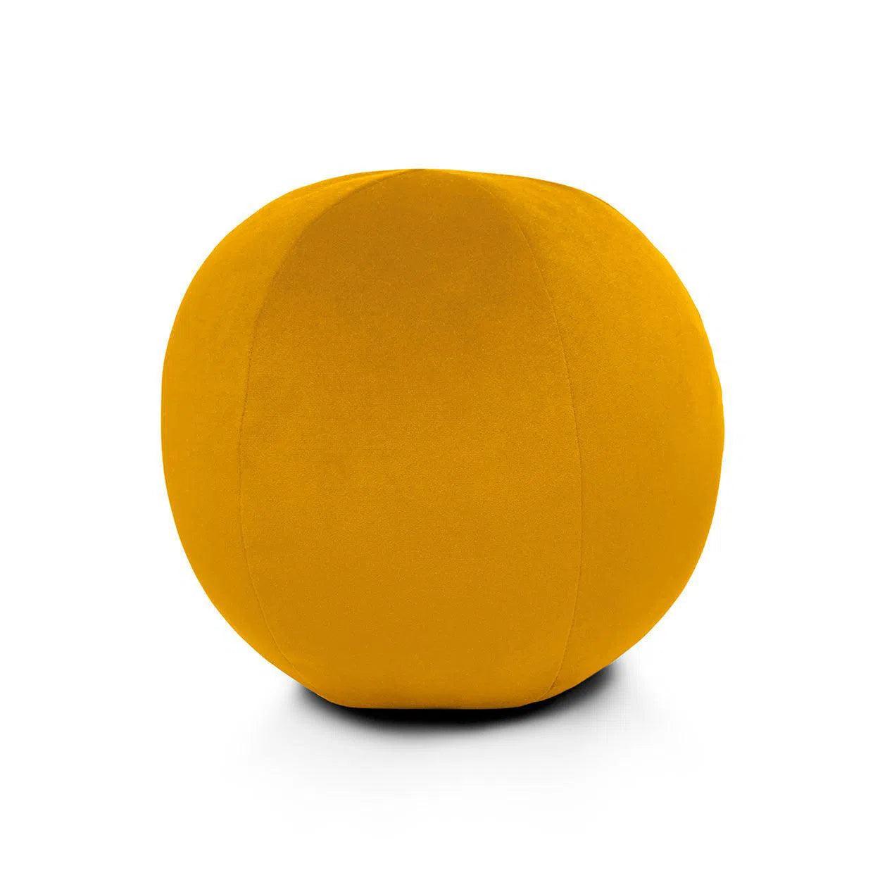 Posh Ball Mustard Yellow Throw Pillow With Insert