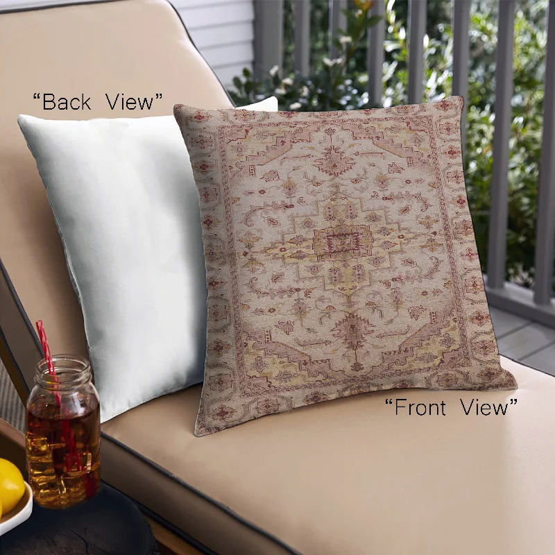 Take Advantage Mid-Century Modern Urban Indoor Outdoor Square Chestnut Red Throw Pillow, 18 inch by 18 inch, pwurb2871