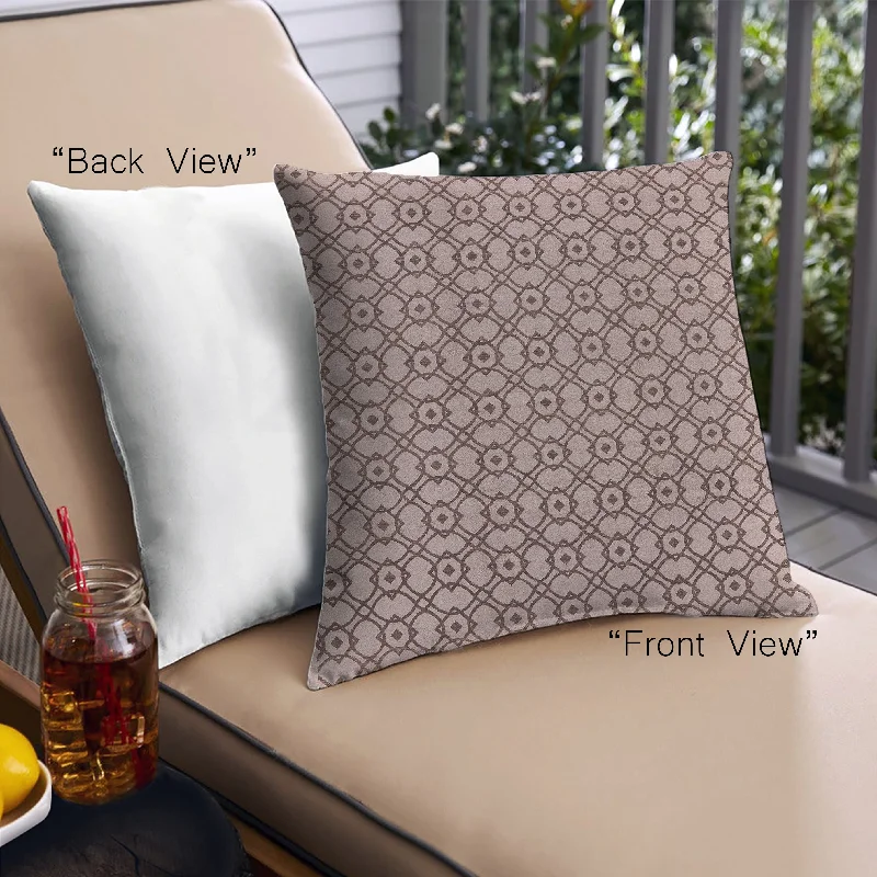 Don't Miss Mid-Century Modern Urban Indoor Outdoor Square Chestnut Brown Throw Pillow, 18 inch by 18 inch, pwurb457