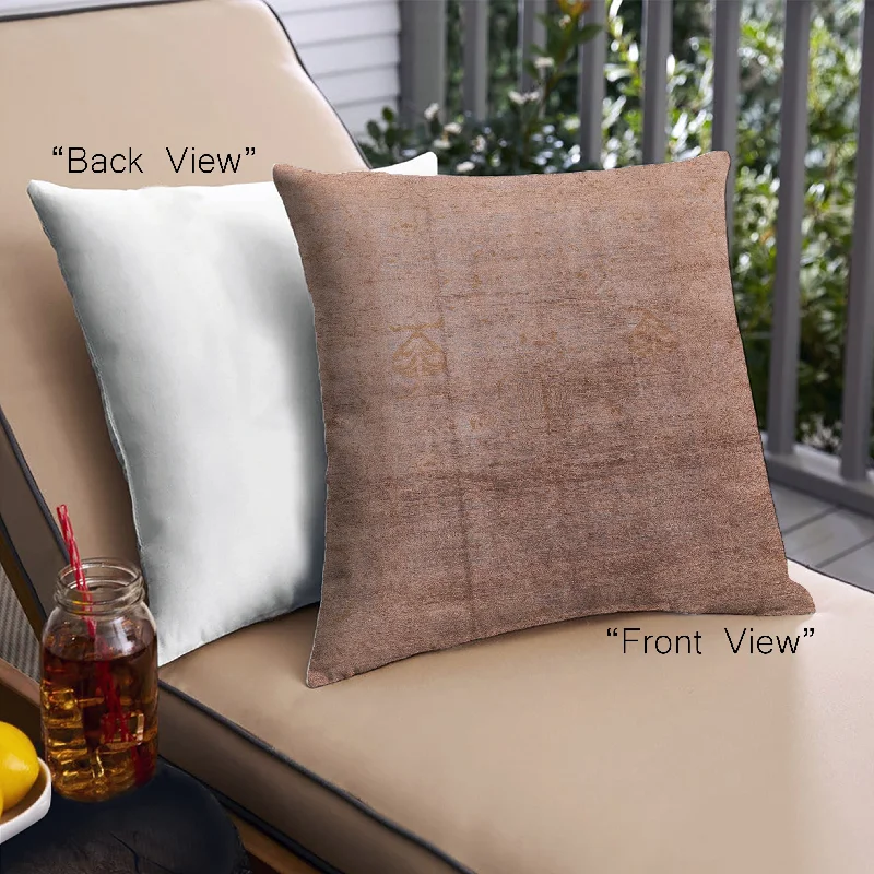 Weekend Bargains to Indulge In Mid-Century Modern Urban Indoor Outdoor Square Chestnut Red Throw Pillow, 18 inch by 18 inch, pwurb726
