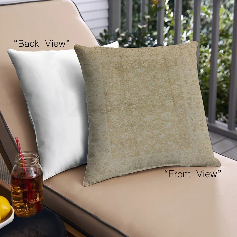 Weekend Shopping Bliss Mid-Century Modern Urban Indoor Outdoor Square Cinnamon Brown Throw Pillow, 18 inch by 18 inch, pwurb828
