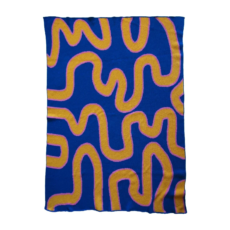 Ramen Throw in Royal Blue