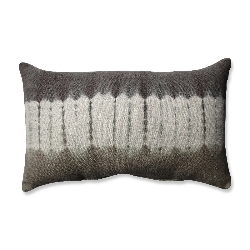 Shibori Bands Coffee-Latte Rectangular Throw Pillow