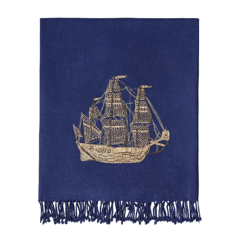 Ship Embellished Throw