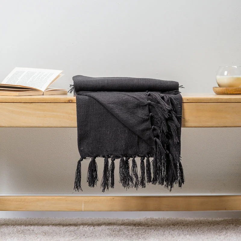 Textured Throw - Black