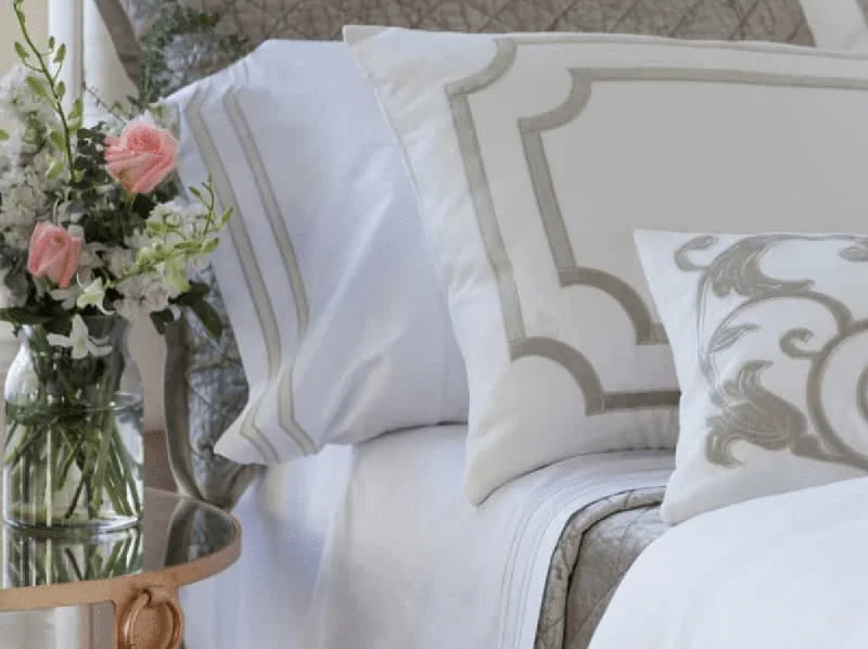 Exclusive Deal Soho White and Oyster Sheets by Lili Alessandra