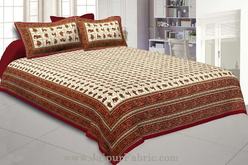 Bonus Offer super king size double bedsheet maroon jaipuri traditional print with 2 pillow covers Bonus Offer super king size double bedsheet maroon jaipuri traditional print with 2 pillow covers