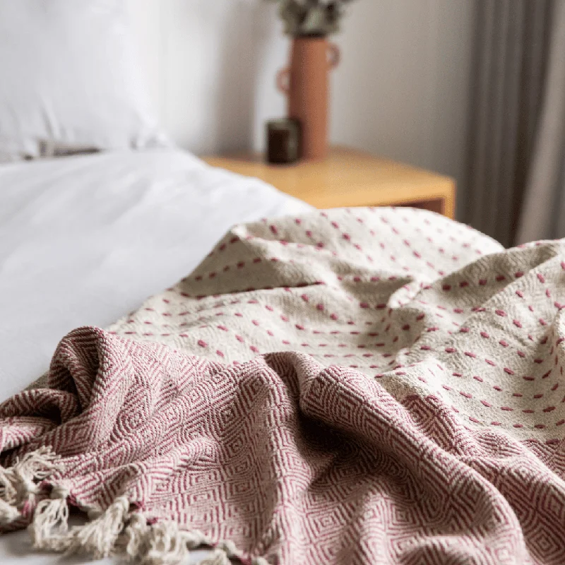 Tidal Cotton Throw - Pink