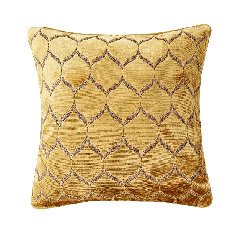 Yellow Geometric Pattern Pillow